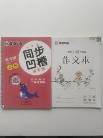 黑点宇帖小学生同步凹槽练字宝二年级下册十学生护眼书写本作文本