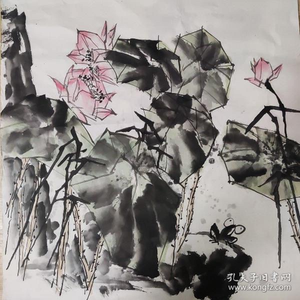 田力国画习作(12） 61cm*65cm  （落款无钤印章 无签名）

1946年出生，北京市人，1968年毕业于北京市工艺美术学校，1987年毕业于北京民族大学美术系。现为中国美术家协会会员，中国版画家协会会员。