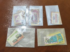 早期民国火花等5包，尺寸不一，共约112枚