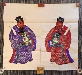 南通年画《天官赐福》《天官门神》（稀见）