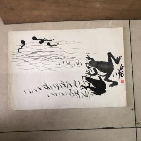 齐白石木版水印画一张50年代