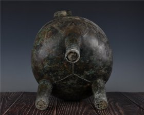 商周青铜器红斑绿绣纹三足双耳鼎古董古玩古铜器文玩艺术收藏老物