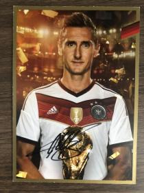 K神 克洛泽 亲笔签名 世界杯官方卡片