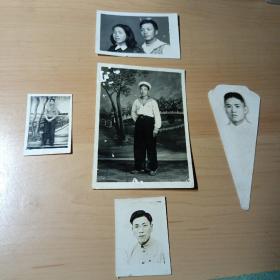 老照片–年轻海军及爱人留影（5张；不同时期）