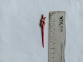 清代骨制梅花鹿形胸针
