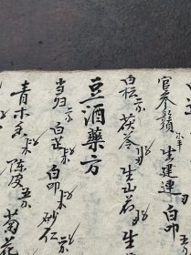 旧藏 手抄【湯藥底】孤本，含酒、丹方与膏药方、不乏灵丹妙药偏方、经验良方，古医师稿本传家之作。值得收藏。居家必备，可学习，或传家，或借鉴养生，亦可珍藏传世！