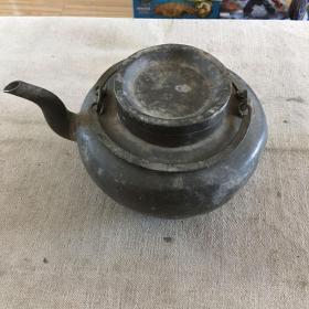 老锡壶 茶壶 带茶叶过滤器 材料厚重 品相完好