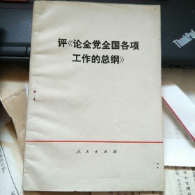 评《论全党全国各项工作的总纲》