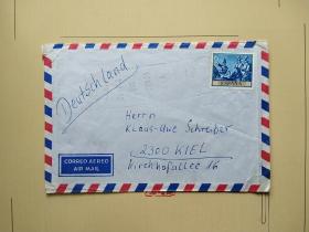 《集邮品收藏保真：西班牙1968年马车护卫武士邮票航空实寄封》澜2303-26