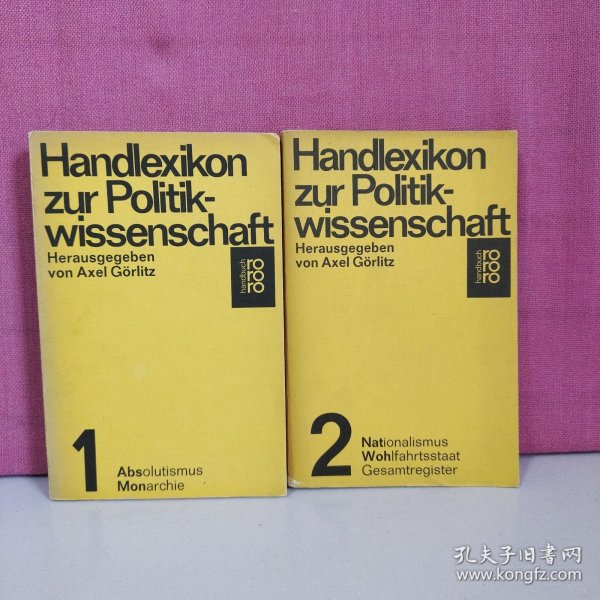 Handlexikon zur Politik-wissenschaft:Band 1-2【德文原版】