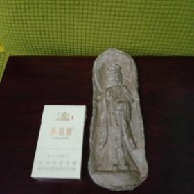 日本回流陶泥浮雕观音挂牌 甘肃省博物馆制 长度7.2厘米 宽度2.5厘米 高度21.5厘米