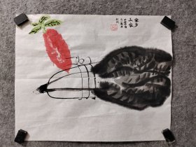 朱威写意萝卜白菜