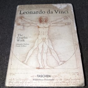 Leonardo da Vinci 1452-1519:The Graphic Work(精装厚本,外观有破损,水渍)英文原版书