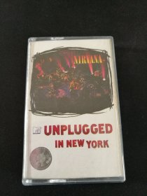 涅槃乐队首张现场专辑《纽约不插电演唱会》首版白卡老磁带，九州音像出版发行