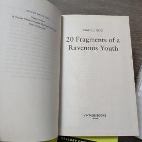 英文原版现货20 Fragments of a Ravenous Youth
20个疯狂青年的碎片