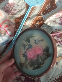 羽毛立体画。鸟语。济南美工厂出品。