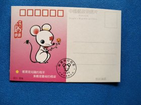 鼠生肖明信片 邮票预订纪念印1996年纪特邮票发行计划