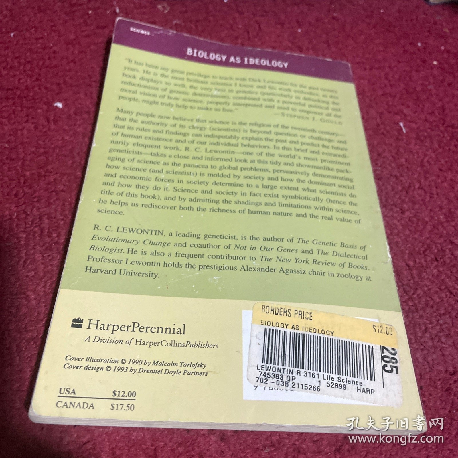 Biology as Ideology 作为意识形态的生物学 关于DNA的学说