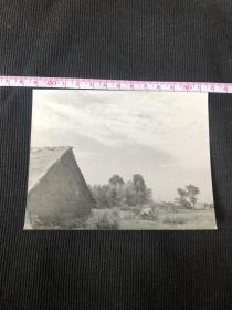 七十年代草房子摄影照片