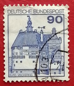 联邦德国邮票 西德 1977-1979年 城堡与宫殿 第1组 菲舍陵城堡 13-9 信销