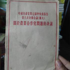 中国共产党第七届中央委员会第六次全体会议（扩大）关于农业合作化问题的决议