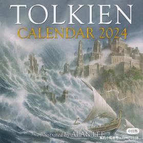 预约七月新版托尔金2024年日历Tolkien Calendar 2024: The Fall of Númenor Illustrated Alan Lee