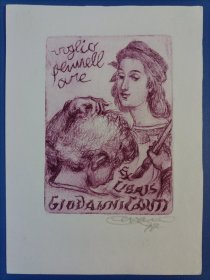 1413－Enrico Vannuccini铜版藏书票