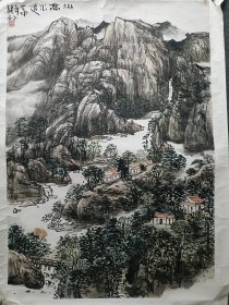 安徽美协主席，张松山水画作品