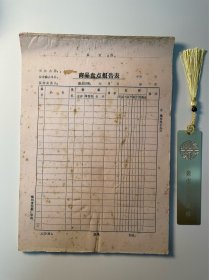 八九十年代商品盘点报告表一本·两栏（单位自存·会计部门）空白未使用·自然旧·有斑迹·适合自用或收藏·按本销售·一本100页·B060内柜