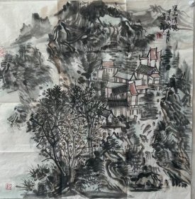 【终身保真字画】颜景龙 68X68cm 1955年生于河北省馆陶县，毕业于河北师范大学美术系，结业于中国艺术研究院研究生院第四届名家班，2016于中央美术学院贾又福山水画创作高级研究班进修。现为中国美术家协会会员、中国文艺志愿者协会会员、国家一级美术师、河北省第五届美术家协会副主席、河北省文史研究馆馆员、李可染画院研究员、河北省中国画学会副会长、河北美术学院教授、。