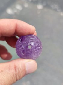 紫水晶珠子，直径3.4厘米