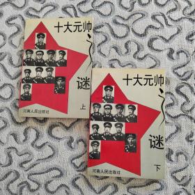 十大元帅之谜上下册 河南人民出版社1993年一版一印