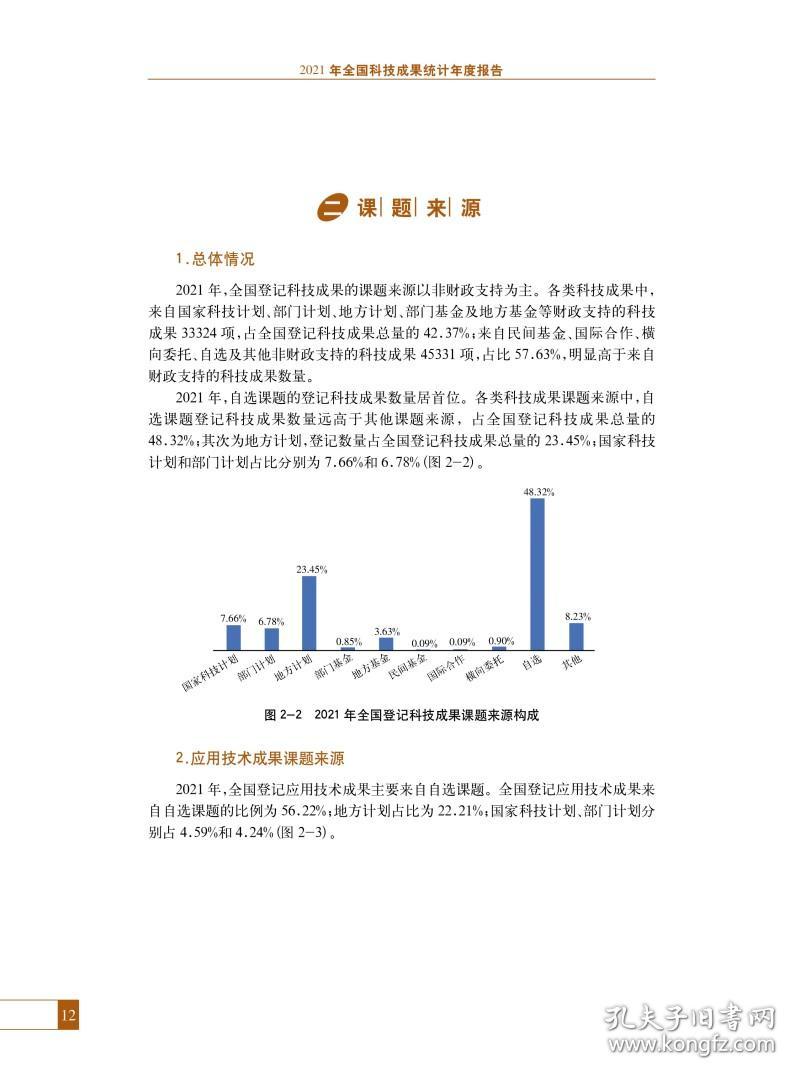 全新正版 2021年全国科技成果统计年度报告 科学技术部火炬高技术产业开发中心 9787518997930 科学技术文献出版社