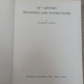 XXth Century Drawings and Watercolors  扉页有签名