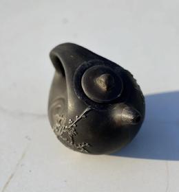 下乡偶的，紫砂壶，镶嵌银，正常使用，全品