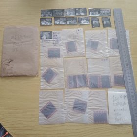 著名京剧表演艺术家裘盛戎《脸谱制作过程》照片13张+底片13张（八十年代摄影家王可信摄影照片）