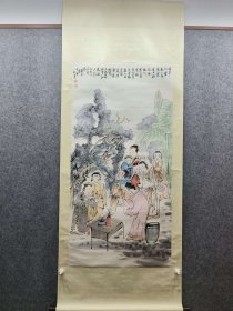 唐 勇 力 【纯手绘】国画-人物 * 规格:139cm*68cm *纯手绘 宣纸