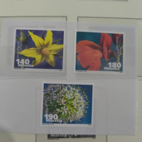 瑞士2012年邮票 蔬菜花卉 洋葱花卉等 新 3全 外国邮票 高值