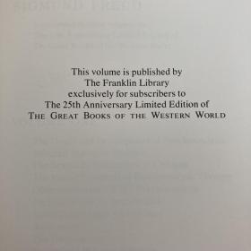 Franklin Library25周年真皮限量： The Works of Sigmund Freud 《 西格蒙德·弗洛伊德全集 》六册全套（三大册+三小册），西方世界伟大名著系列丛