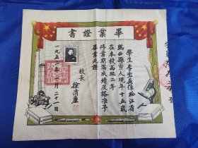 1952年，校长徐清廉应该有名气，尺寸31厘米×27厘米，品相看图（此商品仅限收藏）