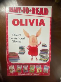 原版英文绘本 英语启蒙阅读分级系列 猪猪 Olivia’s Sensational Stories女孩子的爱 分级Level-1 6本 盒子叠放的时候有点压碎 六册书全新-这套特价68