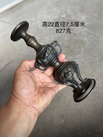 清代铜腊台完整无缺