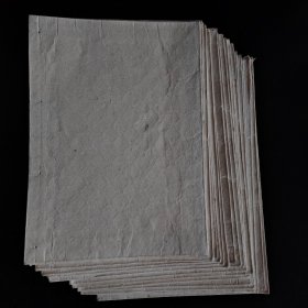 10—12清代手工皮纸压花老书皮20张，25*18厘米