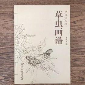 草虫图谱 国画线描白描底稿技法工笔画蝈蝈花鸟画谱临摹范本