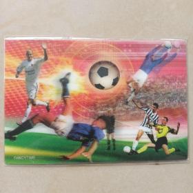 3D立体足球明信片一张