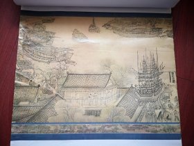 2000年挂历，清明上河图 存9张(缺4张)，51X76cm，(详见说明)