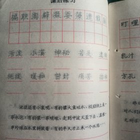 六年制小学课本《写字》钢笔楷书上下册