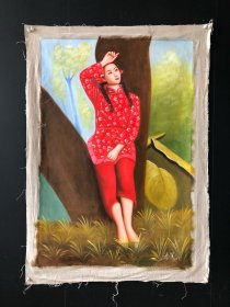编号247，手绘油画 作者:冷军 尺寸：104×74cm 实物拍摄，一物一图
