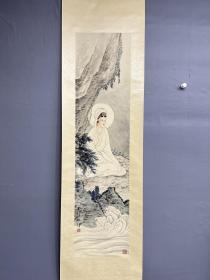著名画家黄君壁老师的精品立轴观音图