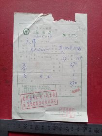1964年北京铁路局 包裹票